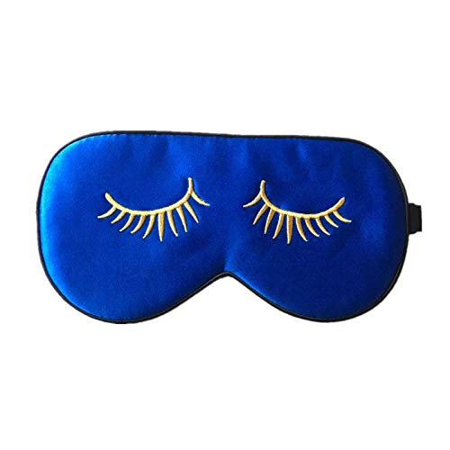 Silk Sleep mask with Adjustable Strap,Comfortable and Super Soft Eye mask Ultimate Sleeping aid RoyalBlue pattern5